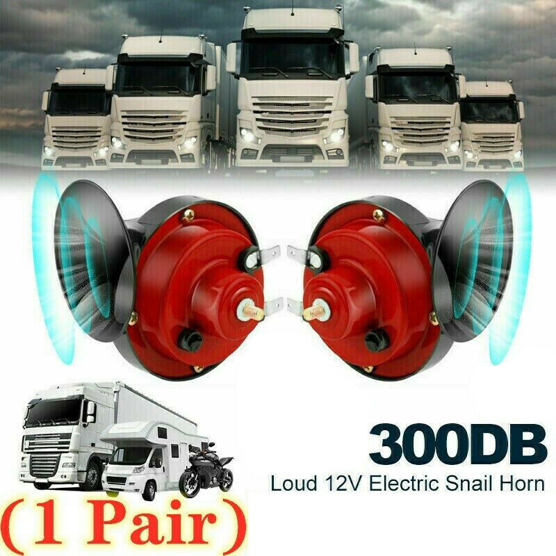 300DB Super Train Horn for Trucks Car Boat Motorcycle Electric Horn-12V PairX8J4