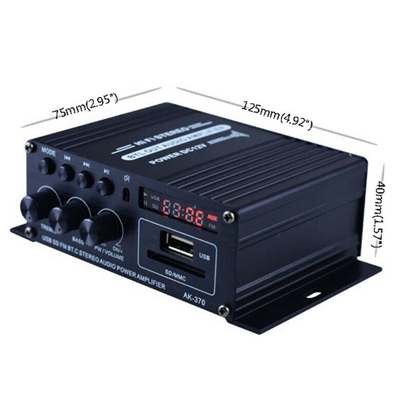 400W 2*200W Stereo Hifi Car Home Subwoofer Car Sound Audio Amplifier Amp S&qBDA