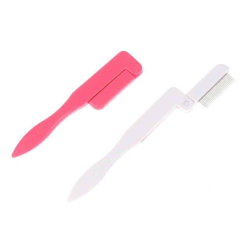 1Pcs Folding Eyelash Comb Eyelash Curl Separator Eyebrow Grooming Bru.l8