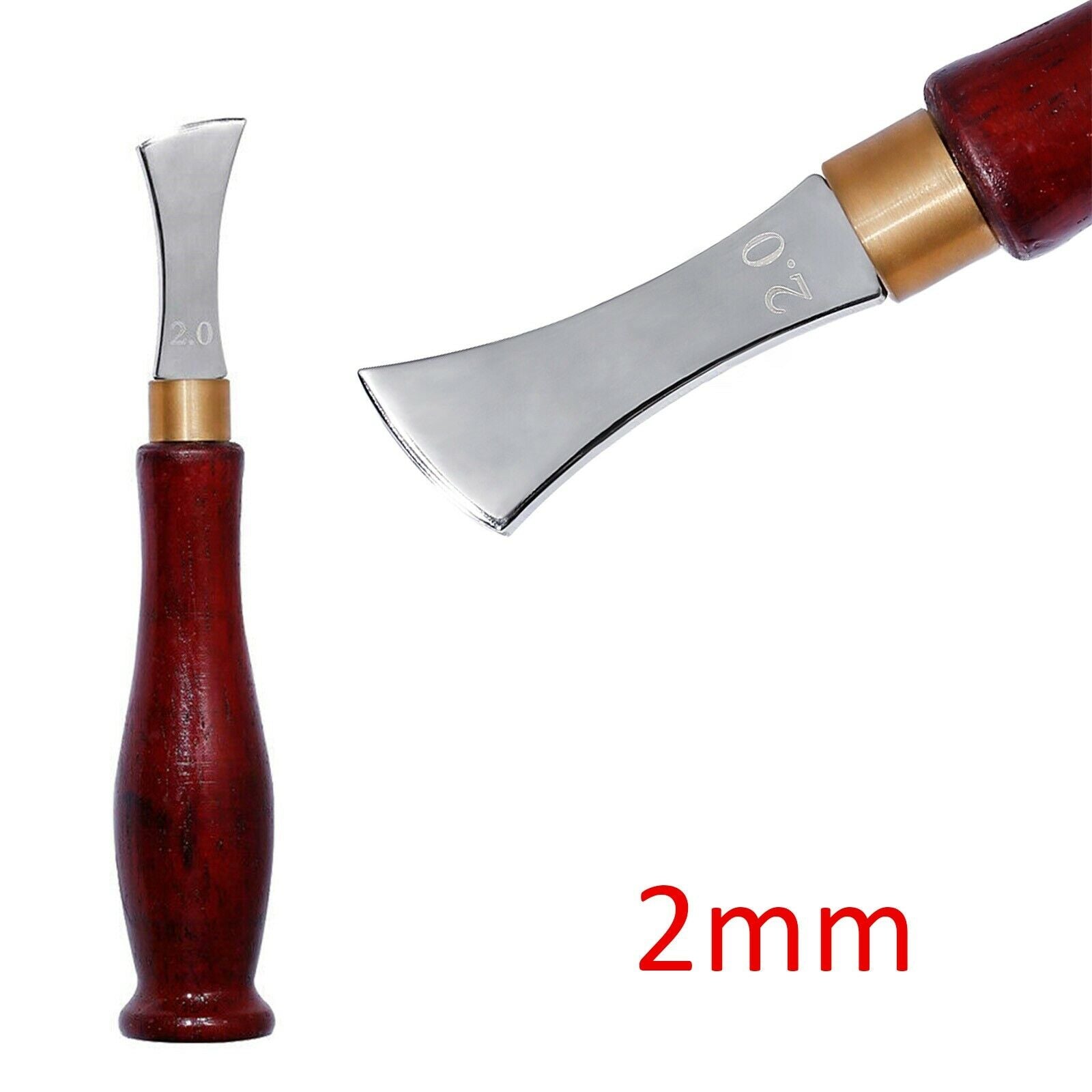 Leather Edge Creaser Stainless Steel Blade Wooden Handle Creaser Leather Tools