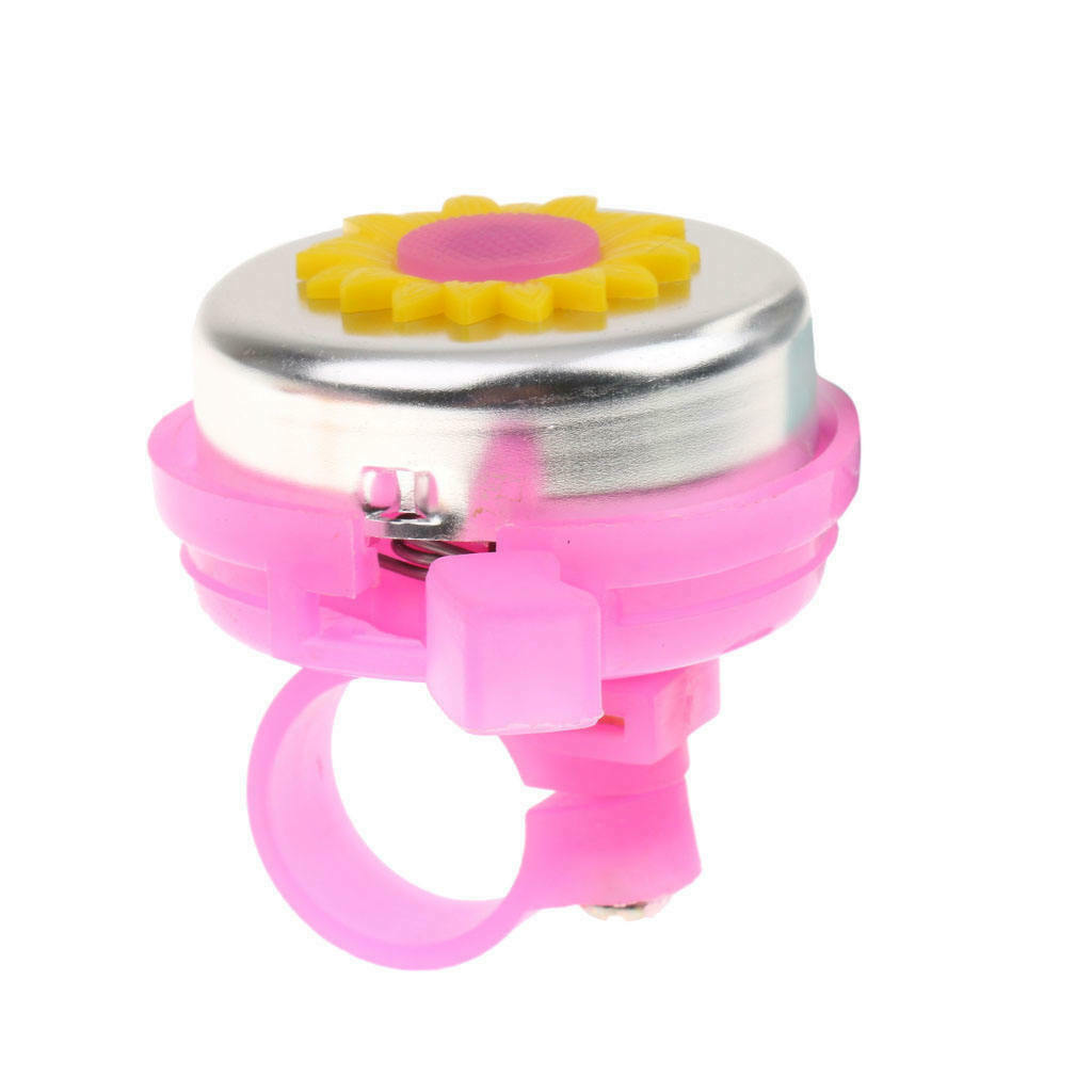 2Pcs Children Kids Girls Bike Front Basket with Bowknots Warning Bell Set