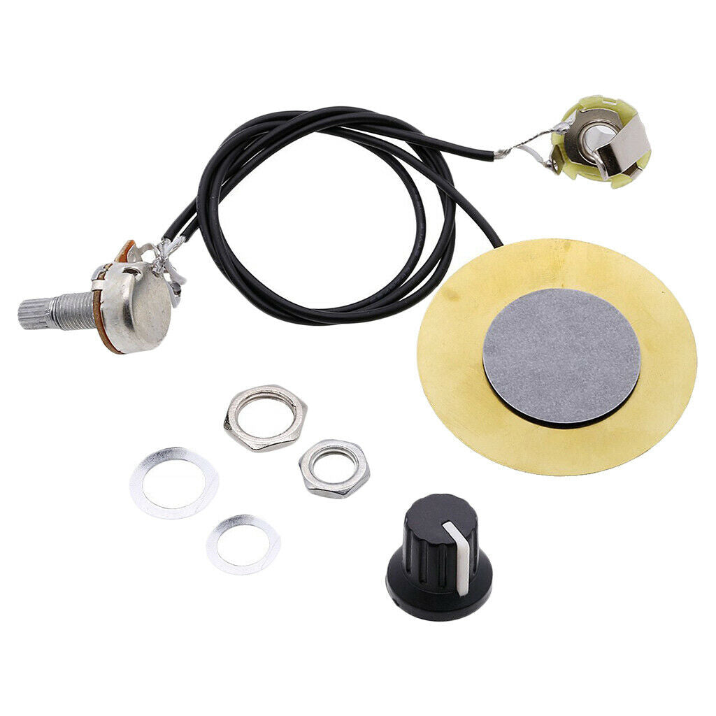50mm Guitar Pickup Piezo Transducer Prewired Amplifier with 6.35mm Output Jack
