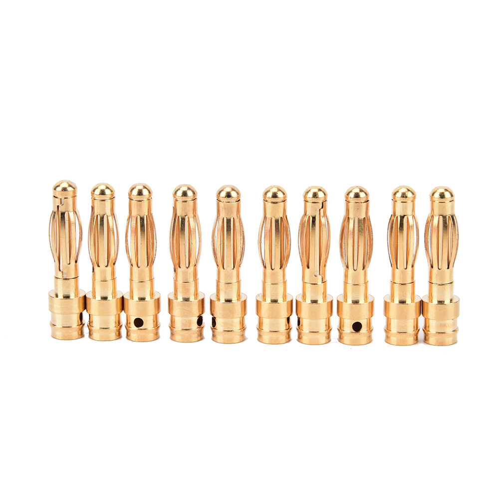 10pack HXT 4mm bullet banana plugs with red housing for RC connector AM-1009C Rf