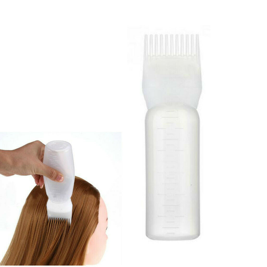 Hair Dye Bottle Applicator Comb Dispensing 120ML Salon Hair Coloring Dyeing