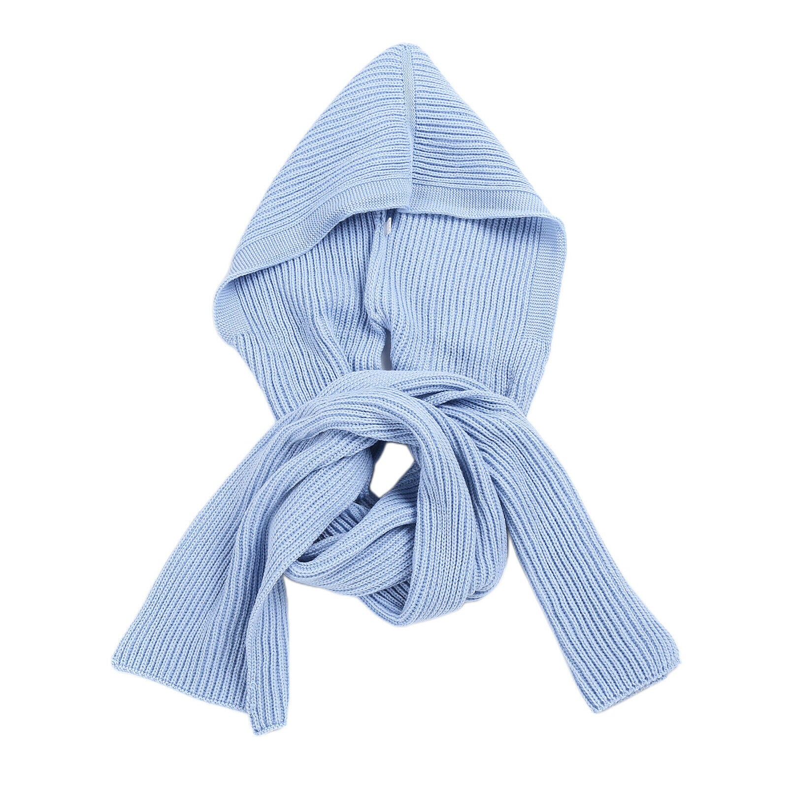 Women Winter Knit Hooded Scarf Winter Autumn Pullover Headscarf Hoodie Hat