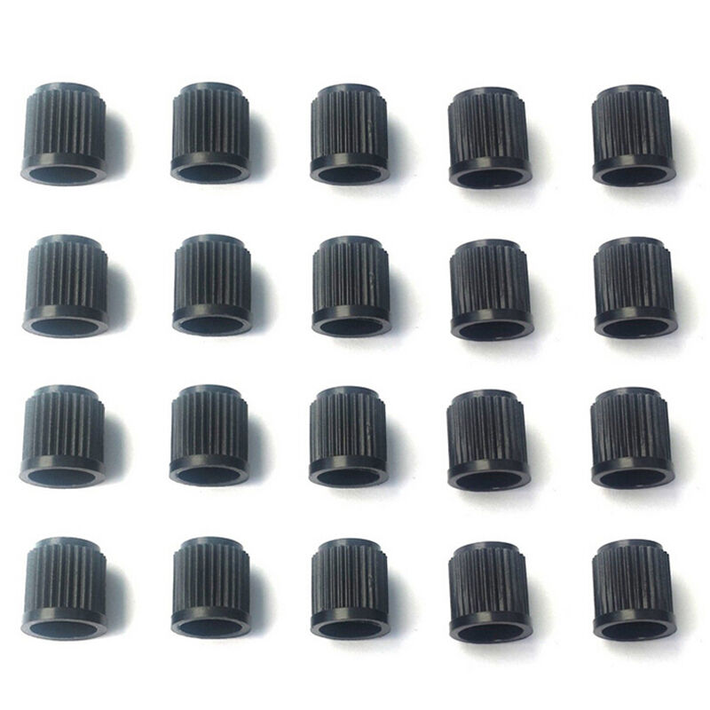 24Pcs Black Universal Plastic Type Wheel Dust Valve Caps for Car Bike Cycl.l8
