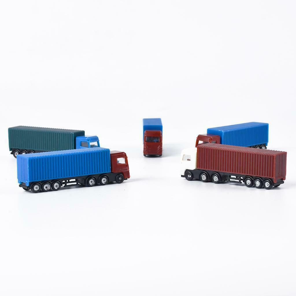 Pack of 10 1/200 Z Gauge Light Painted Cars Sand Table Buildings Accessories