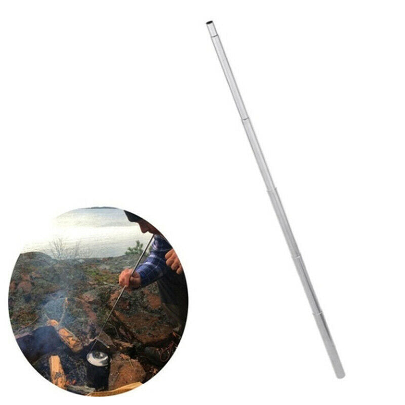 Stainless Steel Outdoor Cooking Emergency  Camping Telescopic Pipe Surviv.l8