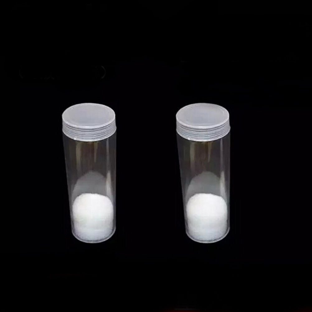 27mm Applied Clear Round Cases Coin Storage Protective Tube Holder Plasticã€b Qx
