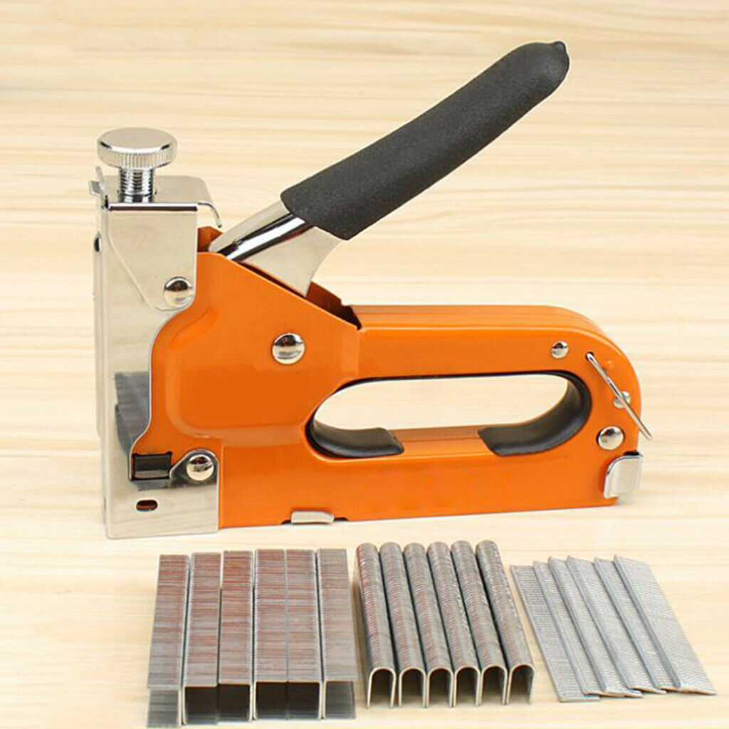 Heavy Duty Staple Gun Stapler Tacker + 600 nails 3 in 1 Powerful Hand Tool Wood