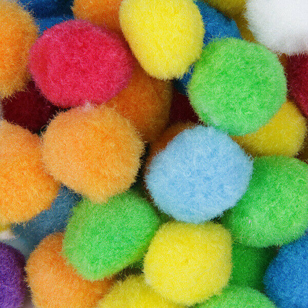 20x 4cm + 80x 2cm  Felt Pom Poms Ball Craft DIY Snow