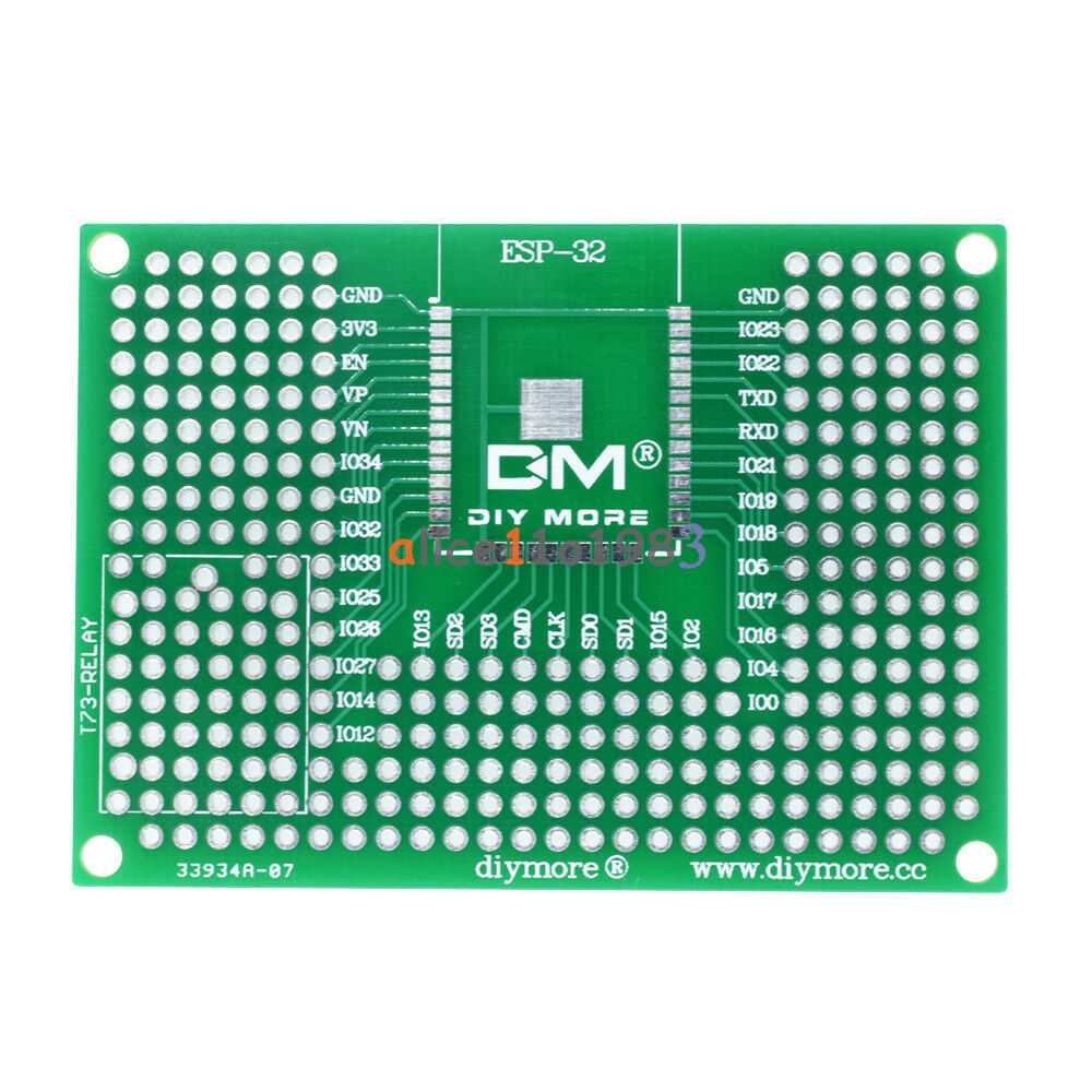 5X7CM Prototype PCB Breadboard For ESP8266 ESP-12E ESP-12F ESP32 ESP-32S Relay