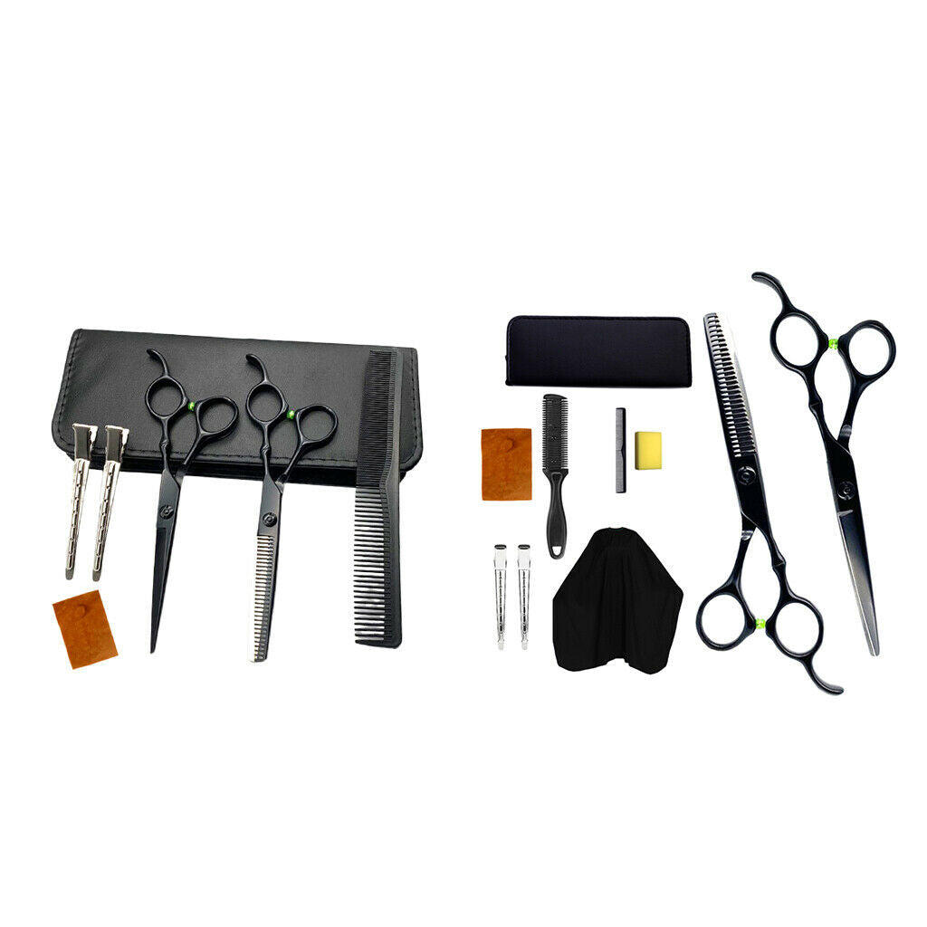 10pcs 6.0'' Salon Hair Cutting Scissors Styling Tool Barber Hair Shears Set