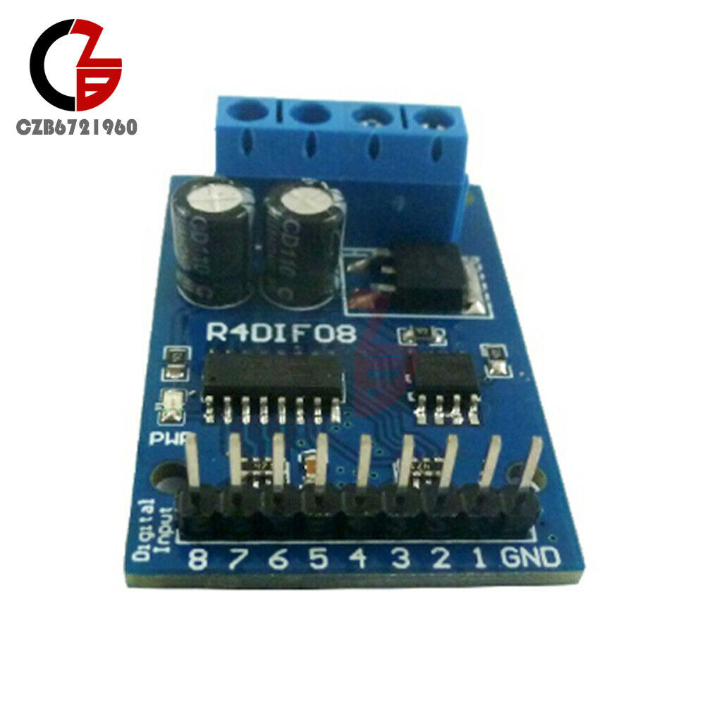 DC 12V 8 Digital to RS485 Acquisition Switch Board Modbus RTU TTL IO PLC Module