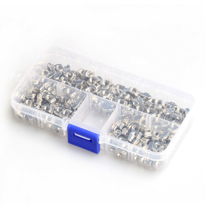 160PCS M3 M4 M5 Carbon Steel 2020 Drop in T Slot T-Nuts Kit for Aluminum Profile