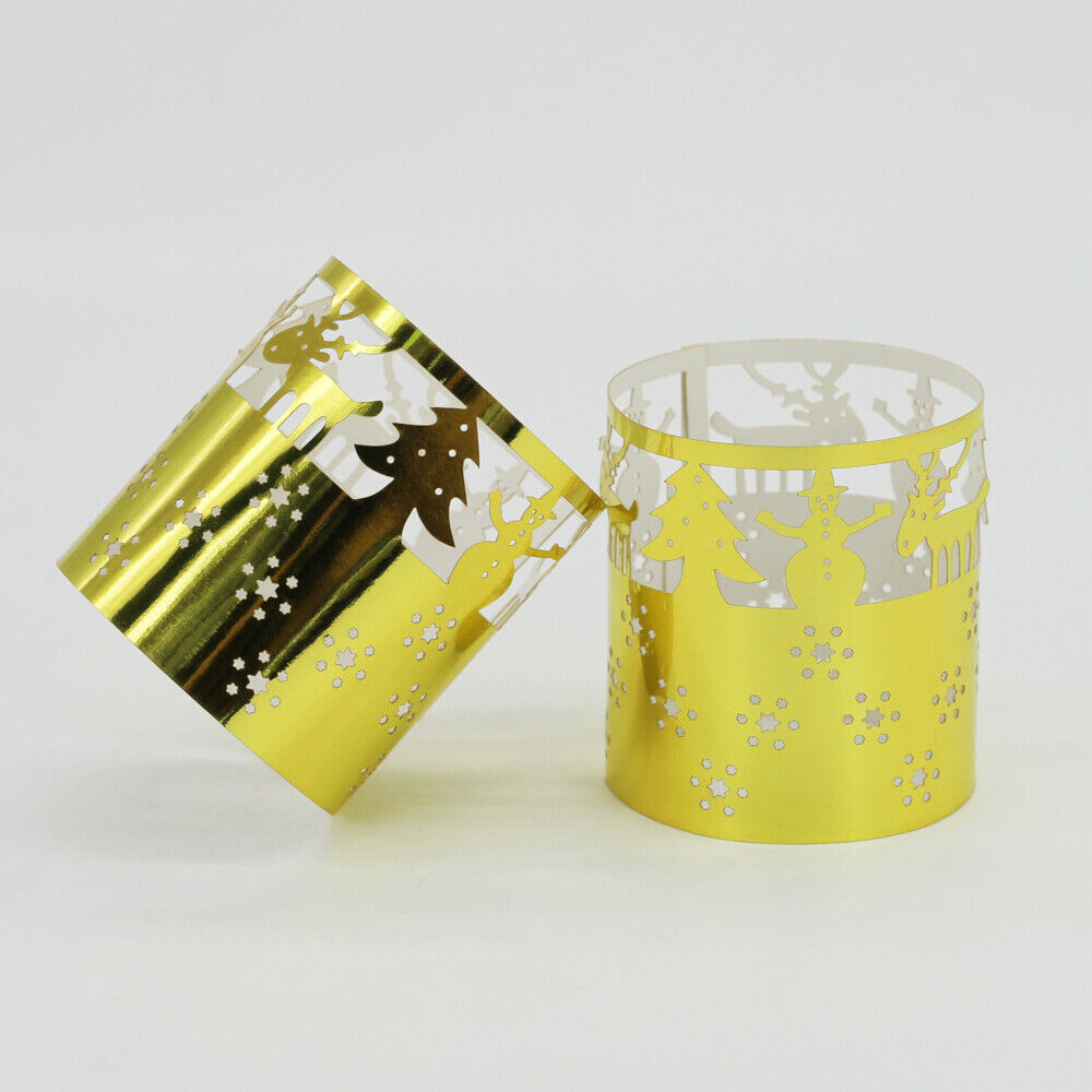 50pcs Tealight Holder Glossy Paper Candle Lampshade Wedding