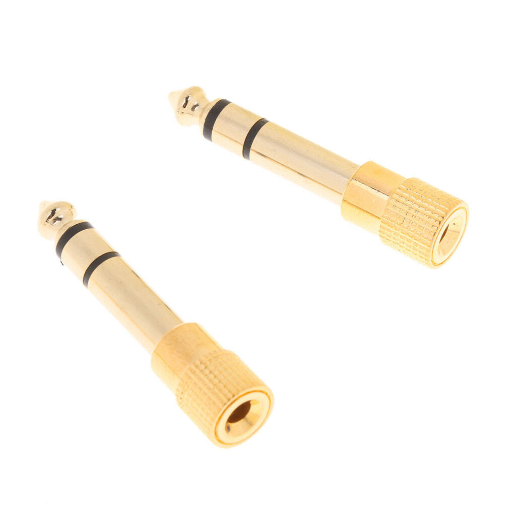 5pieces 6.35mm 1/4 inch   Male to 3.5mm 1/8 inch Female Audio Adapter