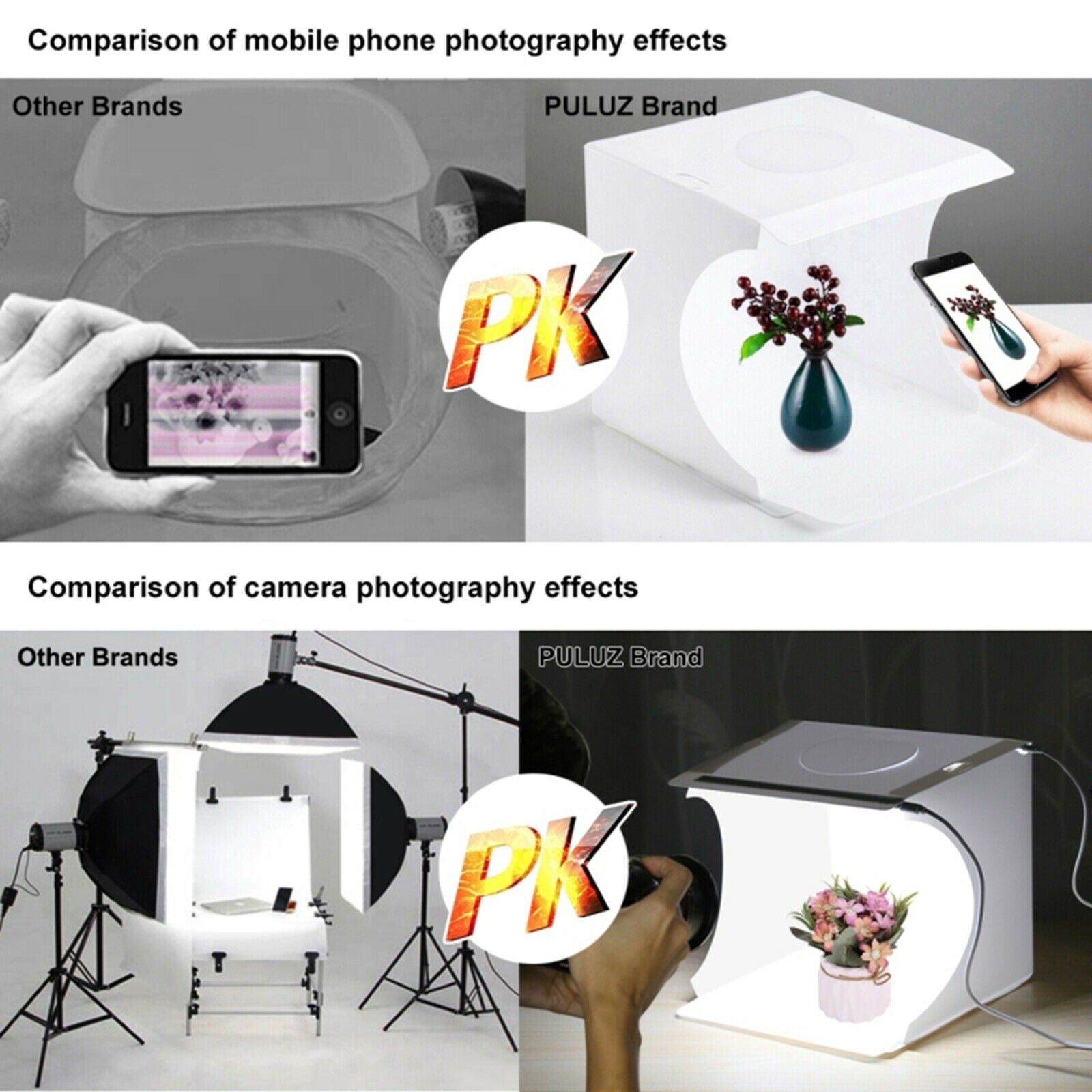 Photo Studio Photography Lighting Tent Light Room Cube Mini Box + Backdrops