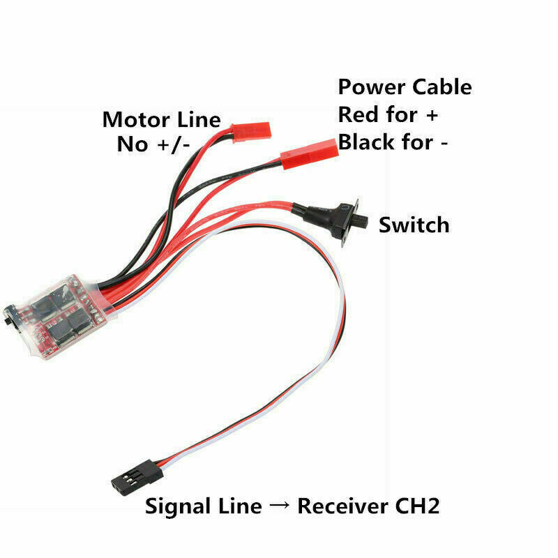 30A Waterproof Brushed ESC Electronic Speed Controller For RC Motor Car Boat UK