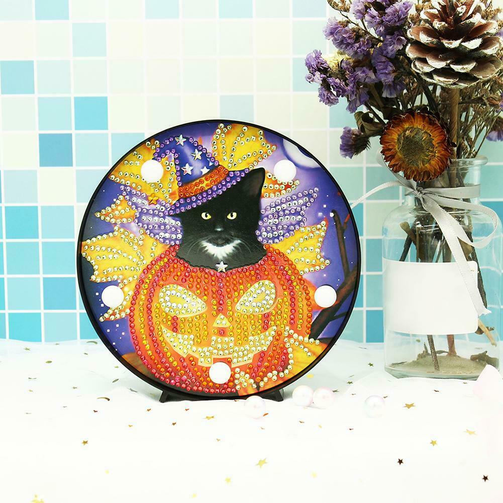 LED Lamp DIY Diamond Painting Special-shaped Partial Drills Halloween Decor @