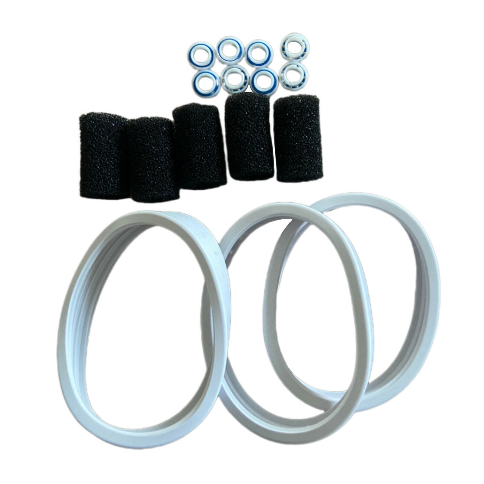 3pcs Tire w/ 8 Bearing & 5 Replacement Cottons for Polaris 180 280 360 380