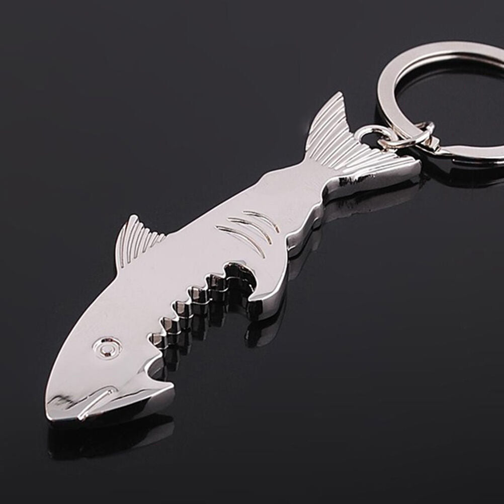 Hot Metal Big Shark Beer Bottle Opener Keychain Keyring Keyfob Creative Gi.l8
