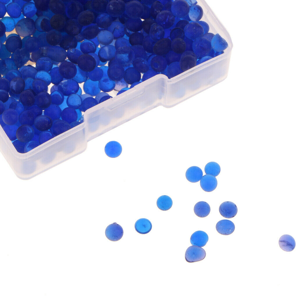 2x Desiccant Indicating Silica Gel with Reusable Hard Plastic Canister -Blue