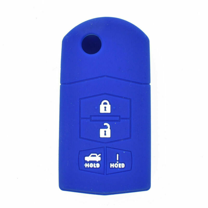 4 Button Silicone Key Case Cover Protective Shell For Mazda 3 5 6 CX-7 CX-9 RX-8
