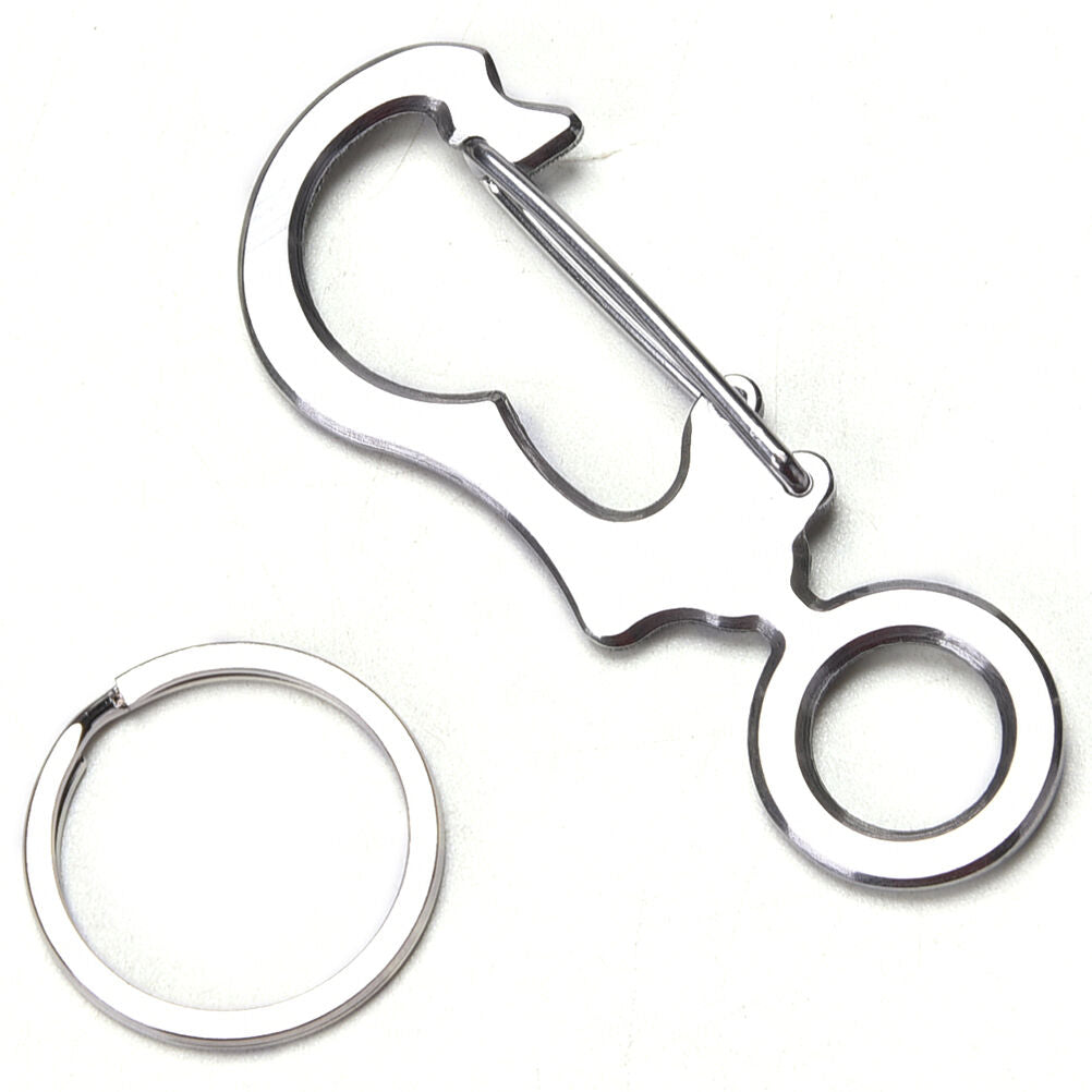 Stainless Steel Keychain Keyring EDC Outdoor Multifunction Pocket Tool Fi.l8