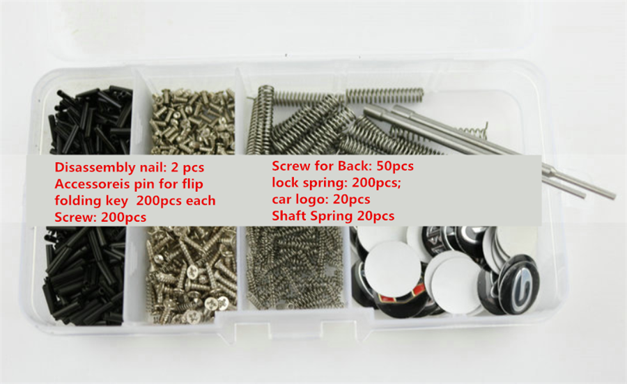 892Pcs Car Remote Control Accessories Repair Tool Kit Boxed for Flip Folding Key