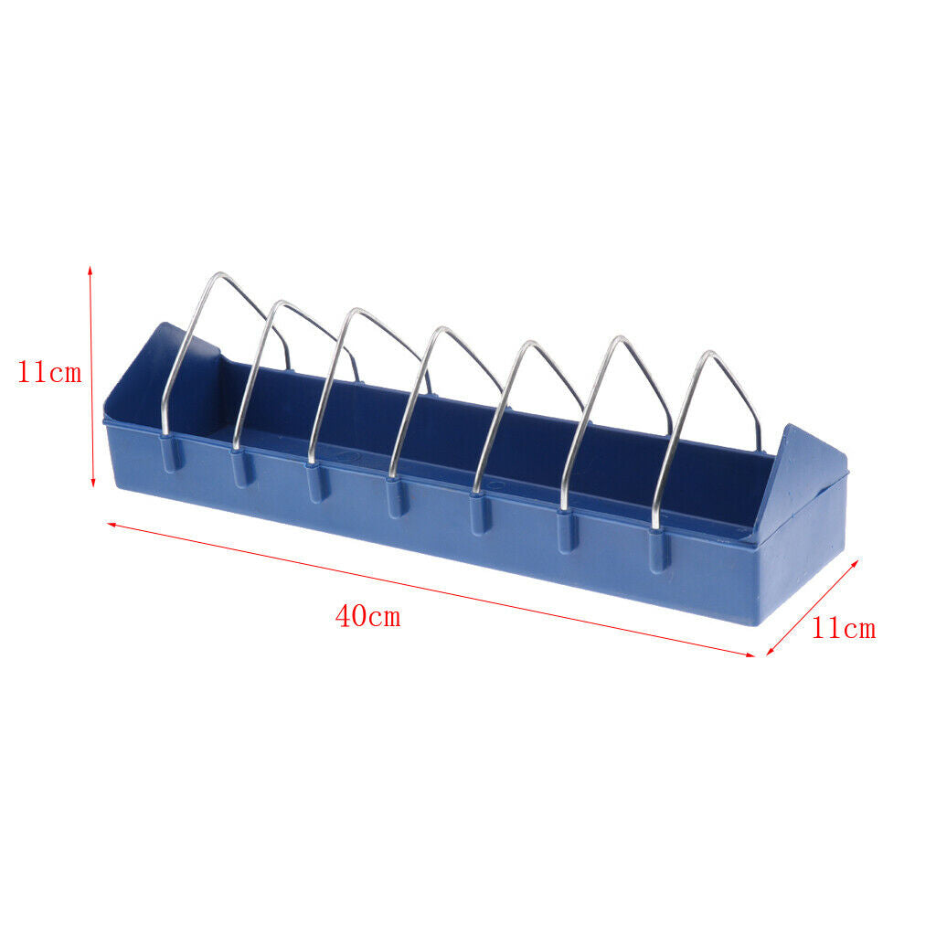 Chicken Poultry Feeder Trough Chicken Rearing Tool for Blue Chicken Pigeon