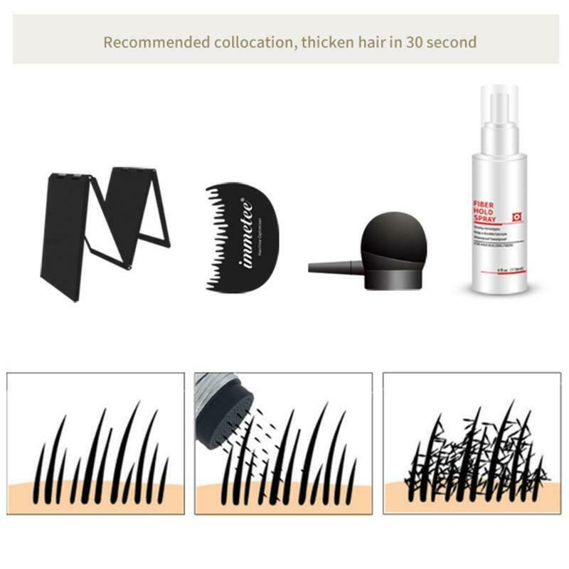 Hair Building Fibers Powder Comb Hairdressing Top Hairline Optimizer Enhancer