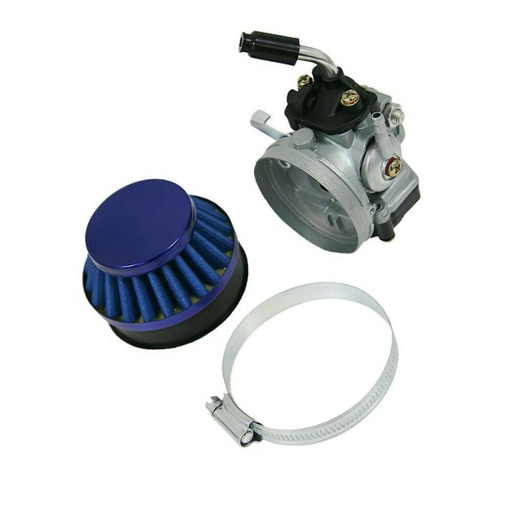 Motorcycle Carburetor 60mm Blue Air Filter For 49cc 50cc 60cc 66cc 80cc Engine