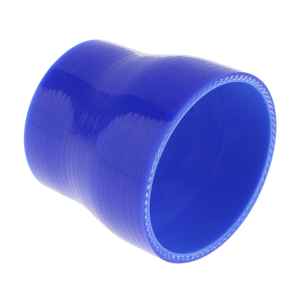 2 Pieces Car Silicone Straight Reducer Coupler Intercooler Turbo Blue+Black