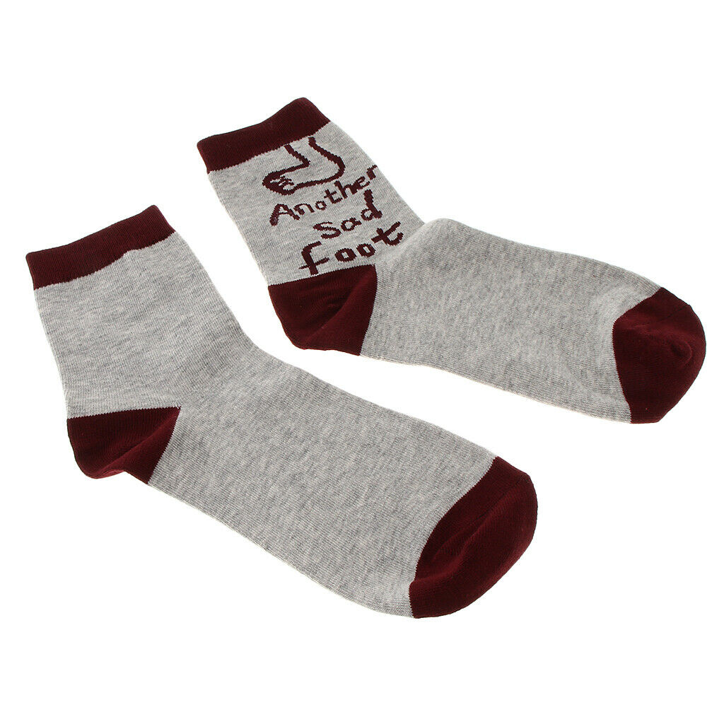 Novelty Art Cartoon Ankle Socks Women Men Funny Socks Xmas Socks Gifts  Gray