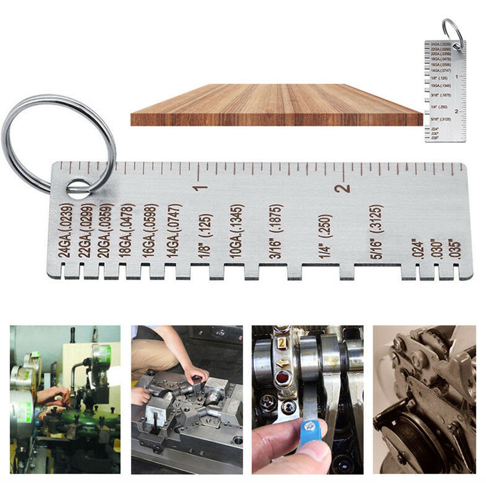 Tool Sheet Metal Gage Wire Gauge Thickness Measuring Machinist Measurement Plate