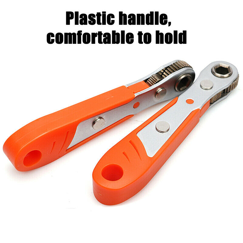 1pc Mini portable Screwdriver Ratchet Handle Adjustable 1/4 inch Hex Drive Bits