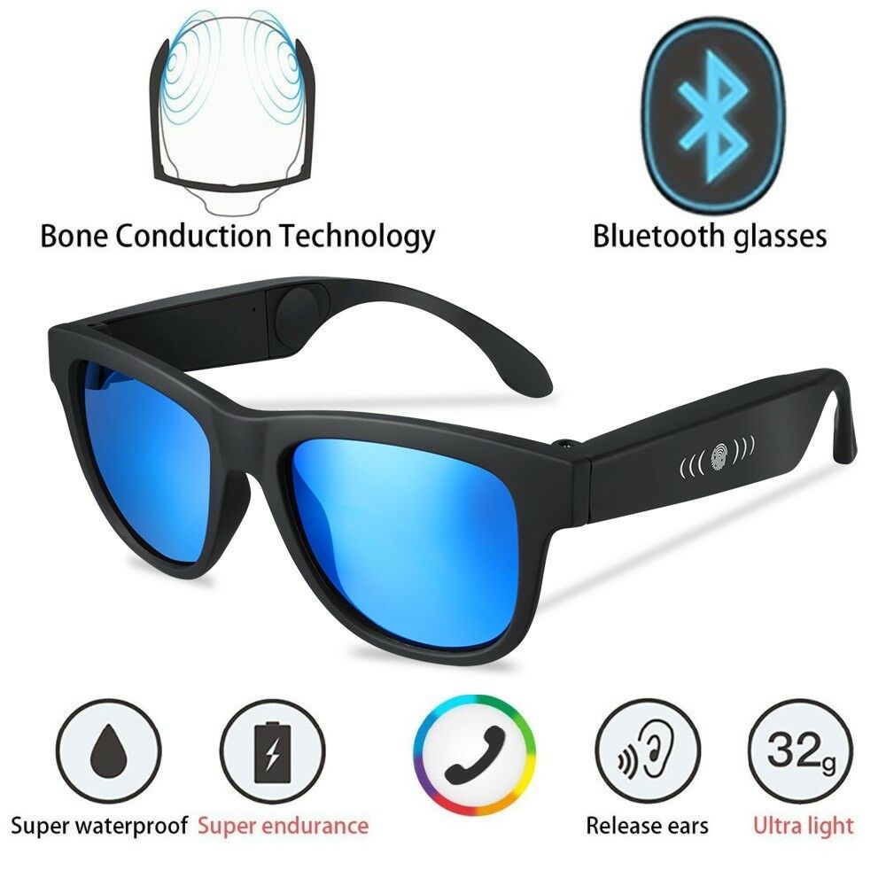 G1 Polarized Sunglasses Bluetooth Bone Conduction Headset SmartTouch Smart Glass