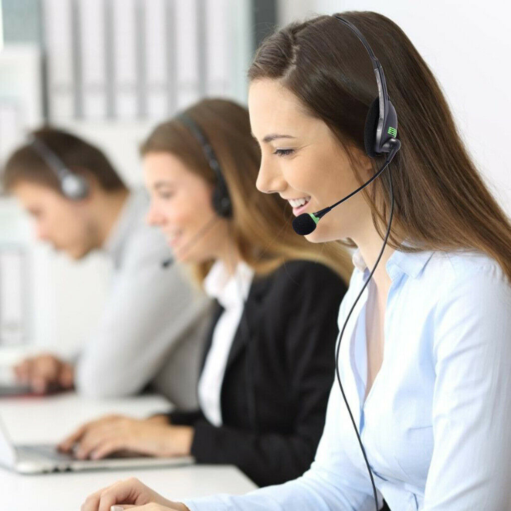 Wired 3.5mm Laptop Headset with Mic Noise Cancelling for Webinar Call Center