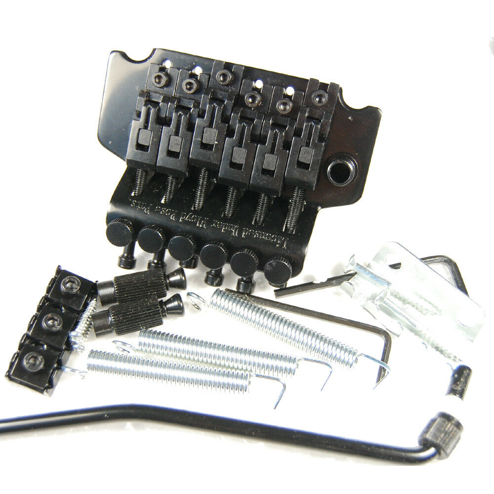 New BLACK Electric Guitar Floyd Rose Lic Tremolo Bridge Double Locking System