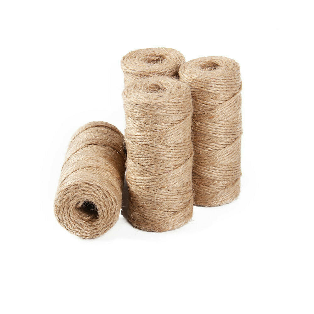 2 X 100M Rope Natural Hemp Linen Twine Rustic String Cord DIY Crafts Burlap New