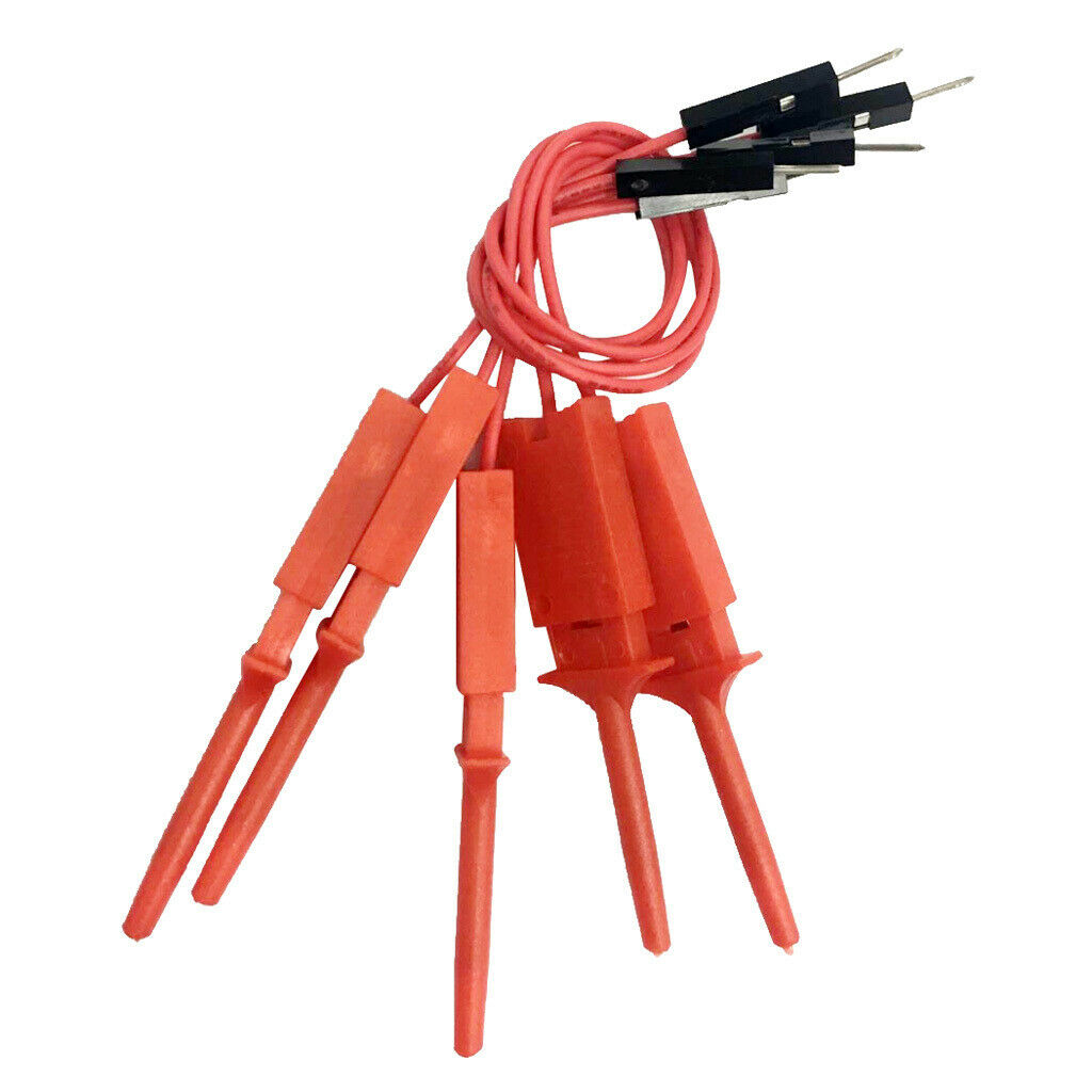 5 Pcs High Quality Test Hook Clips Ideal For Logic Analyser Red