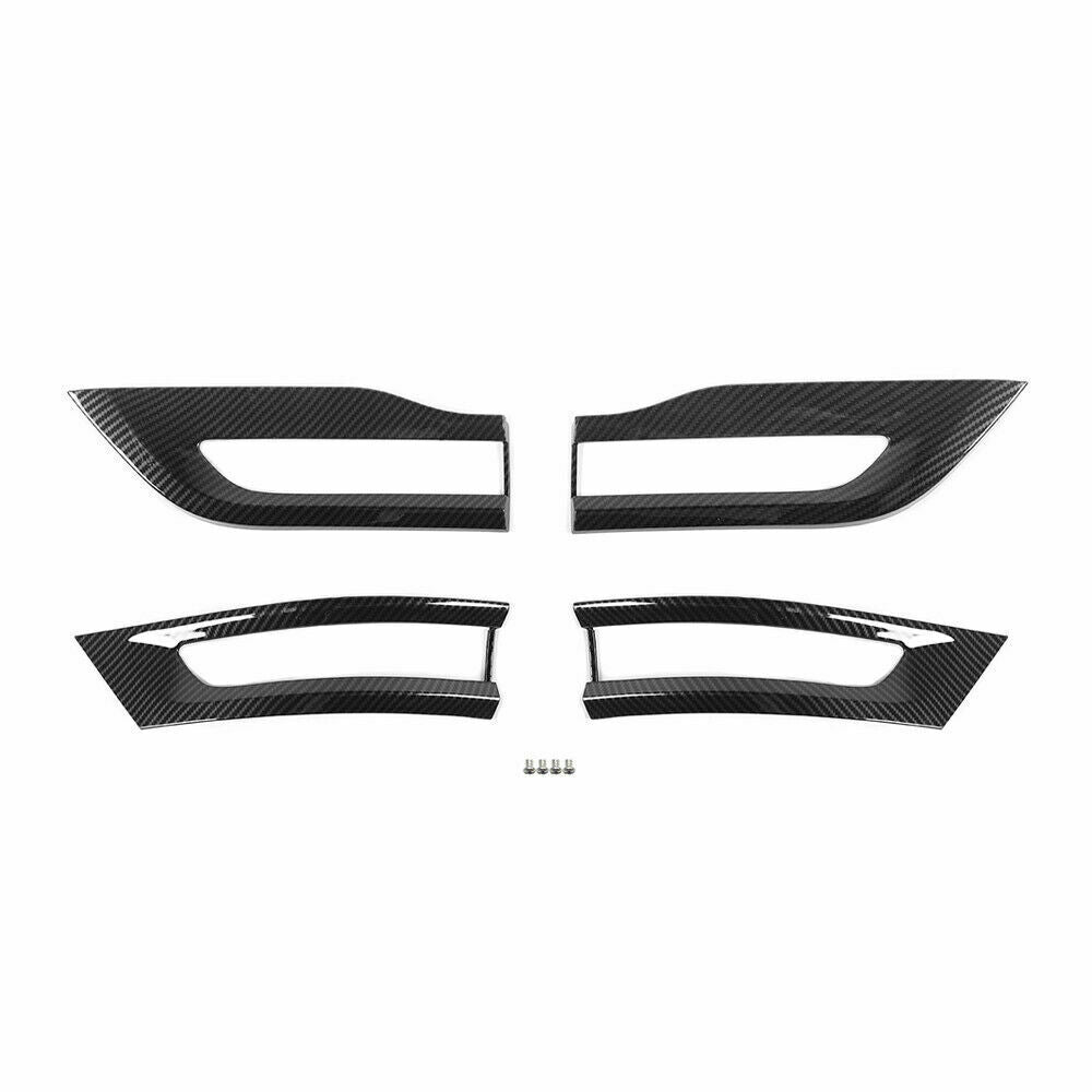 4pcs Gloss Black Tail Light Cover Trim Bezel Kit for Jeep Grand Cherokee 2014+