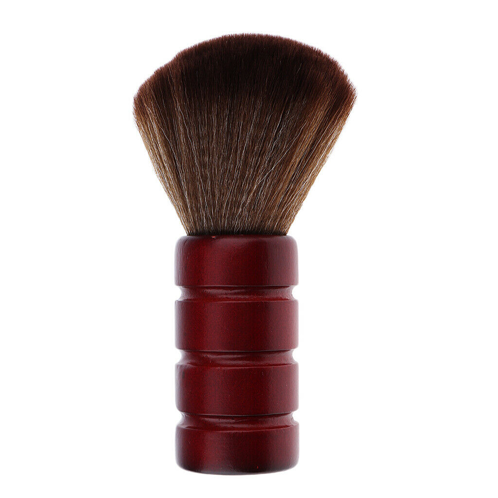 Large Hair Cutting Neck Duster Brush Professional Barber Natural Fiber Wooden