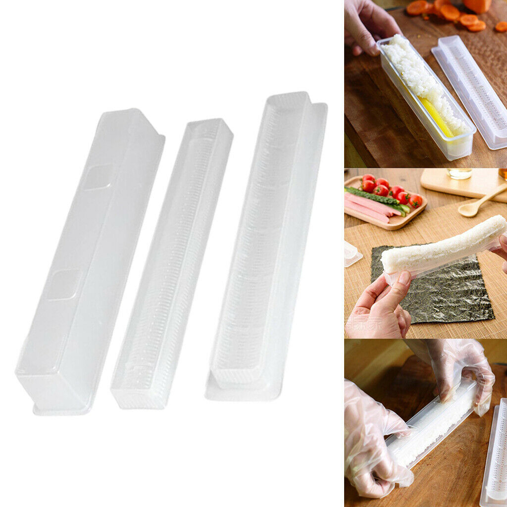 3Pieces/Set Sushi Roll Maker Rice Roll Mold Bento Accessory Baking Tools