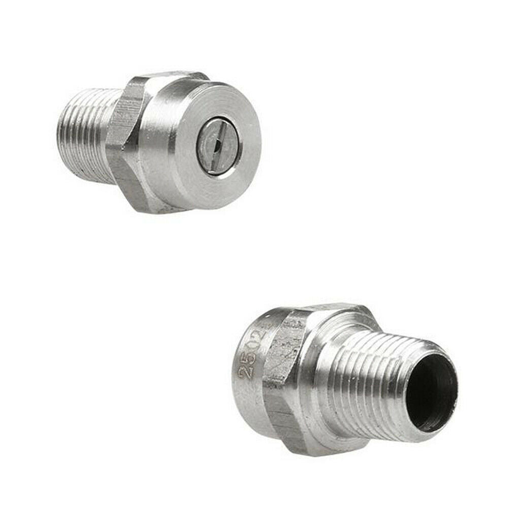 2 Pieces NPT1/8" High Pressure Washer Spray Fan Nozzle Tip 25 Deg