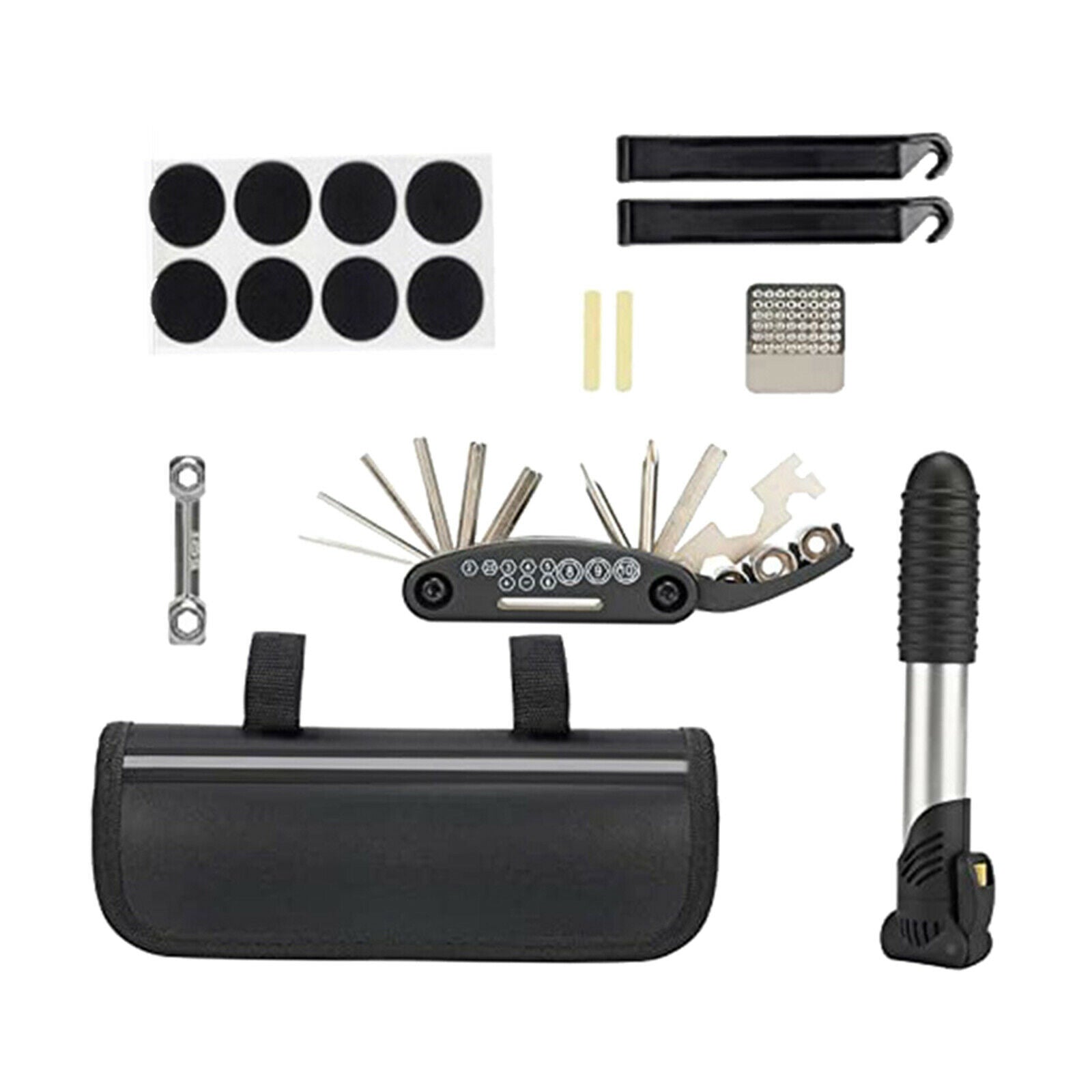 Portable Bike Repair Tools Bag 16 in 1 Key Wrench Handy Maintenance Set