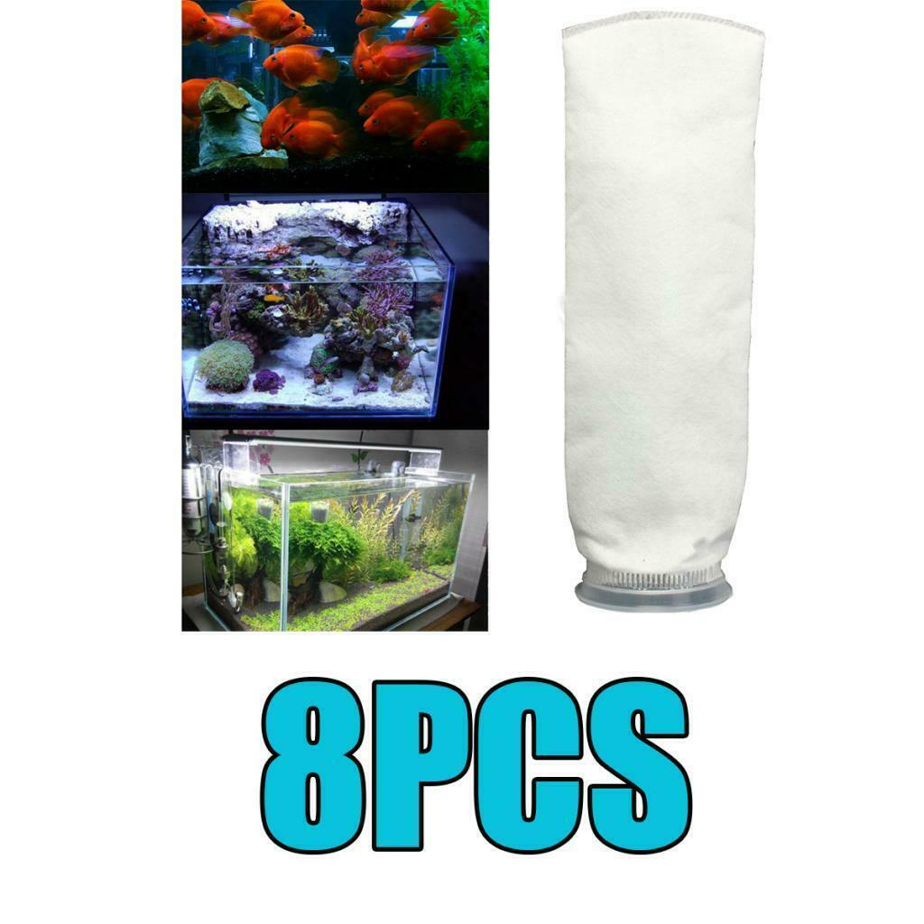 8pcs - 200 Micron Marine Sump Filter Socks - Aquarium Felt Filter Bags