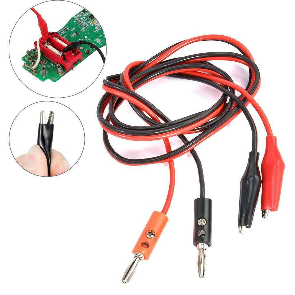 HOT Test Wire Probe Lead Silicone Banana Plug to Crocodile Alligator Clip 102cm