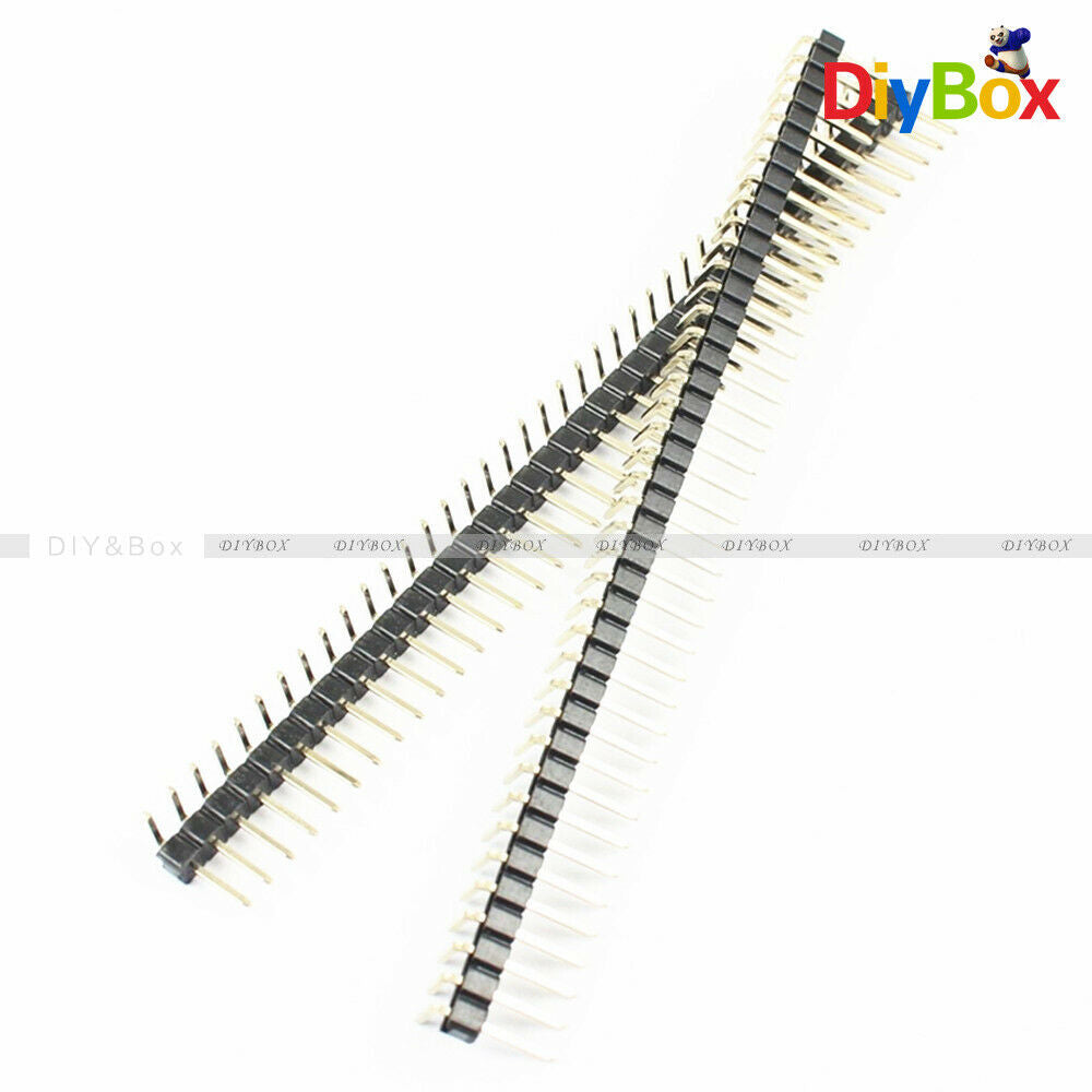 3PCS 40 Pin 2.54mm Right Angle Single Row Male Pin Header Strip PCB For Arduino